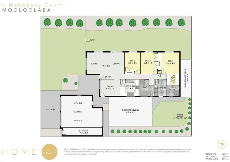 Floorplan of Homely house listing, 4 Mahogany Court, Mooloolaba QLD 4557