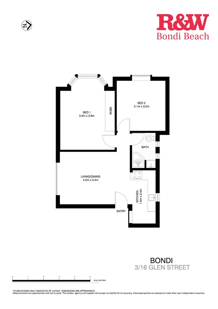 Floorplan of Homely apartment listing, 3/16 Glen Street, Bondi NSW 2026