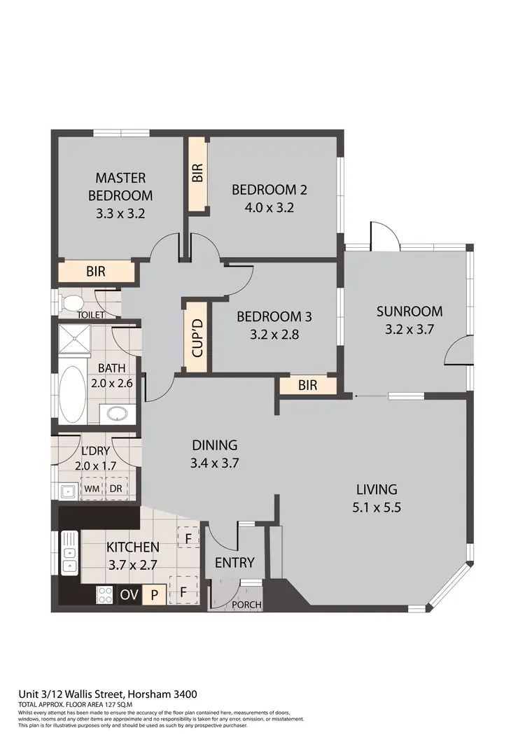 Floorplan of Homely unit listing, 3/12 Wallis Street, Horsham VIC 3400