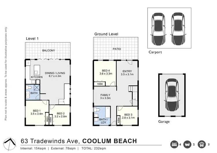 Floorplan of Homely house listing, 63 Tradewinds Avenue, Coolum Beach QLD 4573