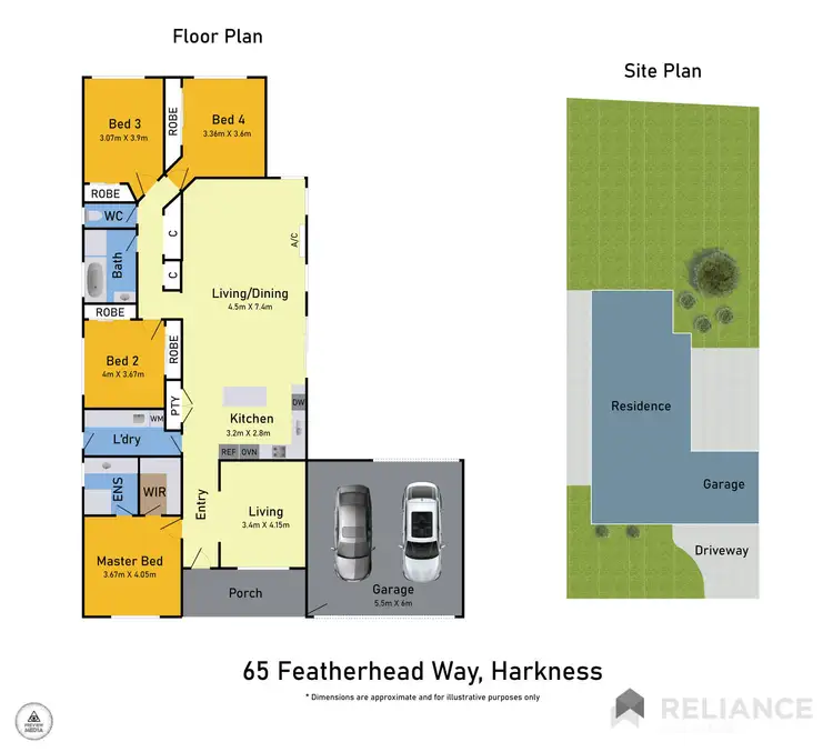 Floorplan of Homely house listing, 65 Featherhead Way, Harkness VIC 3337