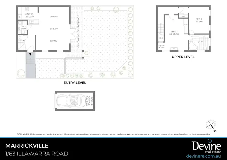 Floorplan of Homely townhouse listing, 1/63 Illawarra Road, Marrickville NSW 2204
