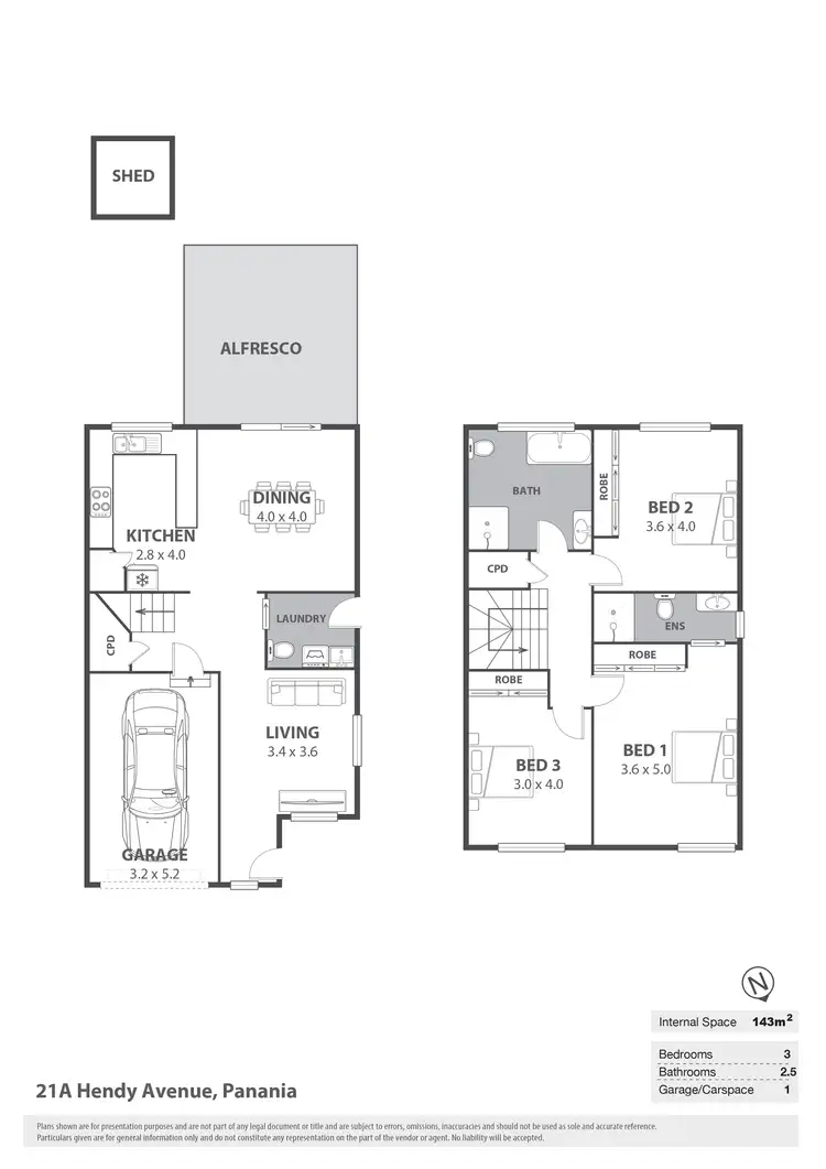 Floorplan of Homely semi-detached listing, 21A Hendy Avenue, Panania NSW 2213