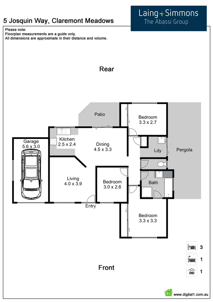 Floorplan of Homely house listing, 5 Josquin Way, Claremont Meadows NSW 2747