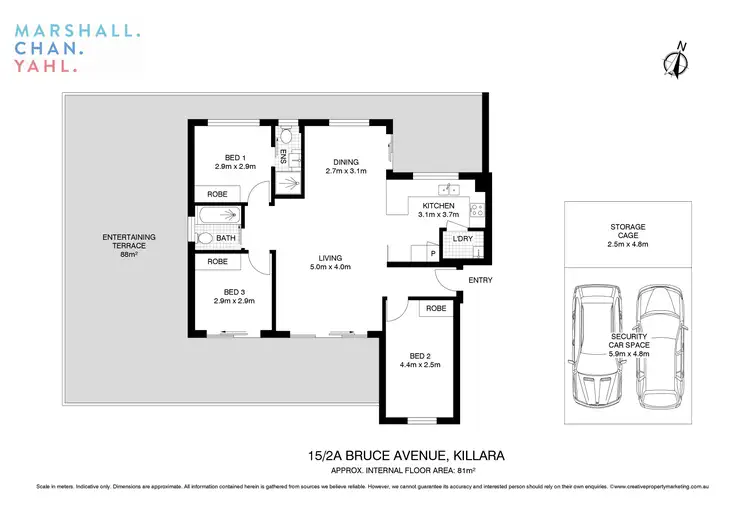 Floorplan of Homely apartment listing, 15/2A Bruce Avenue, Killara NSW 2071