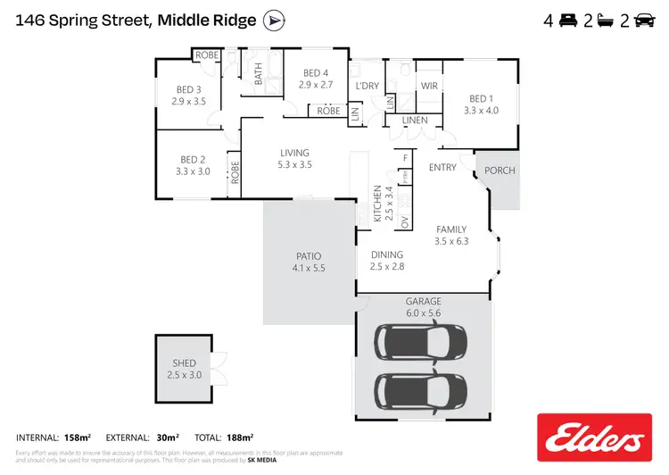 Floorplan of Homely house listing, 146 Spring Street, Middle Ridge QLD 4350