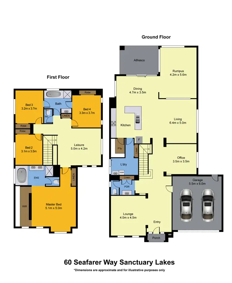 Floorplan of Homely house listing, 60 Seafarer Way, Sanctuary Lakes VIC 3030