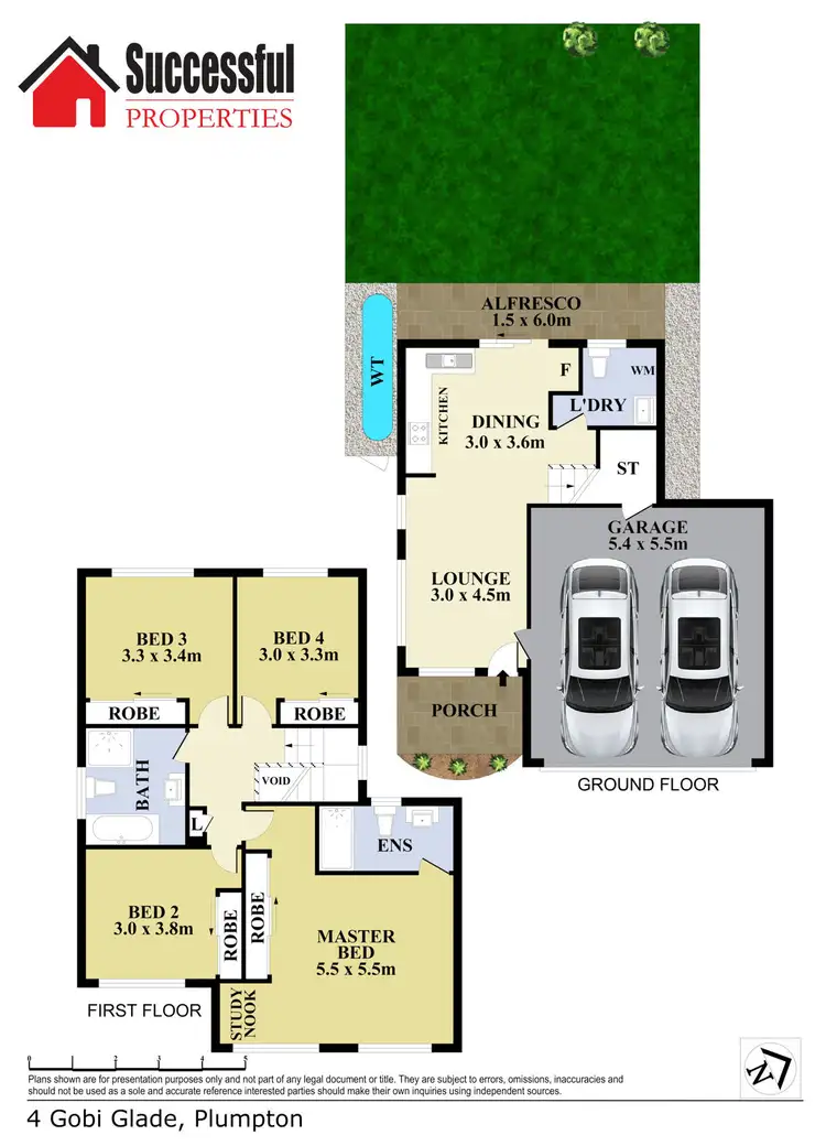 Floorplan of Homely townhouse listing, 4 Gobi Glade, Plumpton NSW 2761