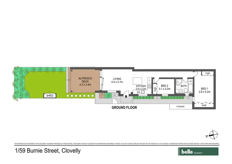 Floorplan of Homely unit listing, 1/59 Burnie Street, Clovelly NSW 2031