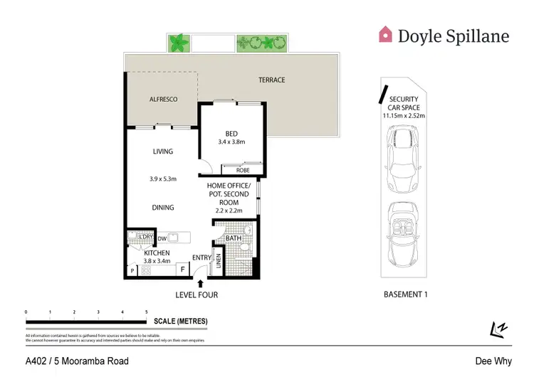Floorplan of Homely apartment listing, A402/5 Mooramba Road, Dee Why NSW 2099