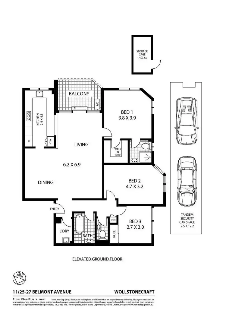 Floorplan of Homely apartment listing, 11/25-27 Belmont Avenue, Wollstonecraft NSW 2065