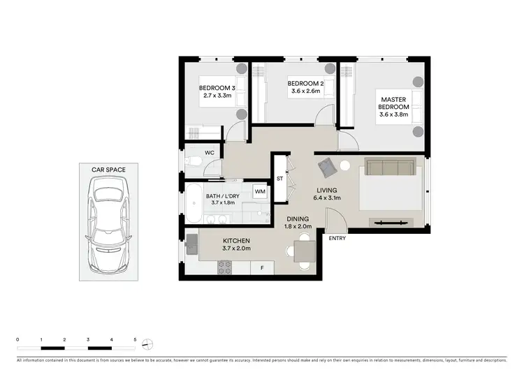 Floorplan of Homely apartment listing, 2/44 Rhodes Street, Hillsdale NSW 2036