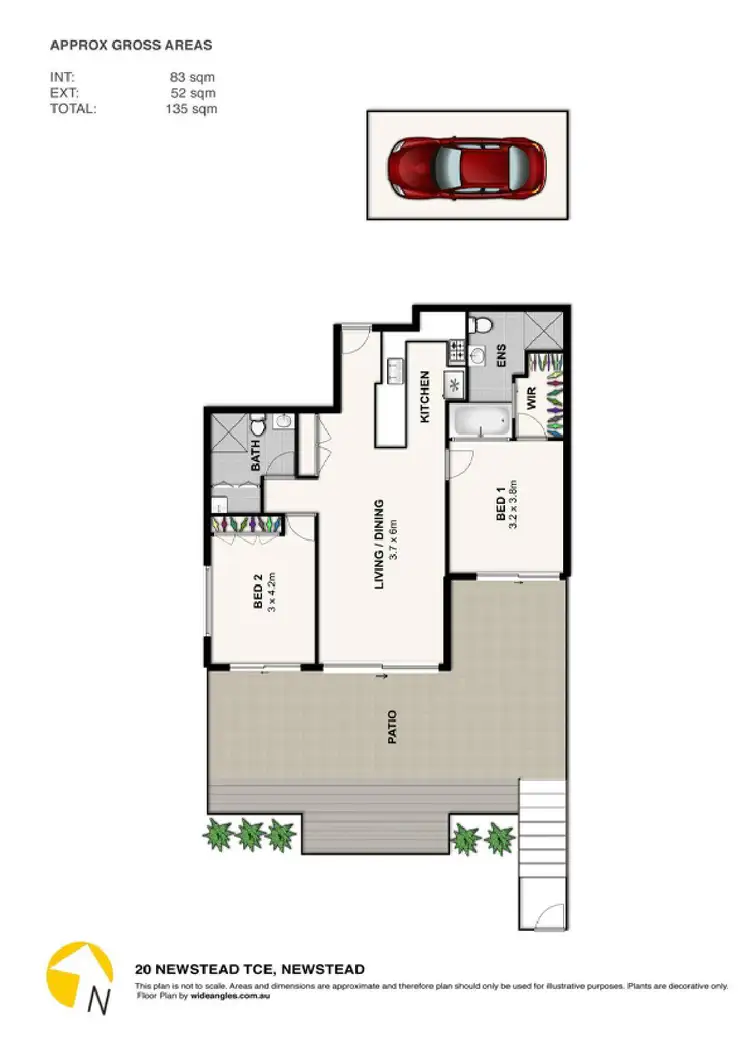 Floorplan of Homely apartment listing, 7/20 Newstead Terrace, Newstead QLD 4006