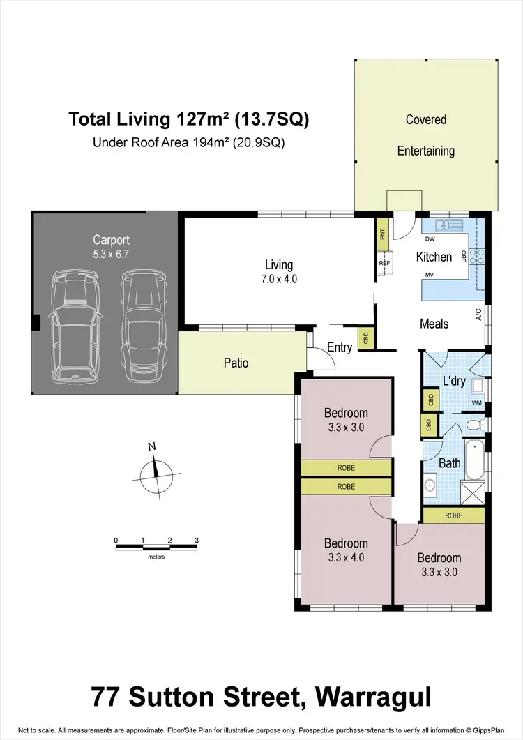 Floorplan of Homely house listing, 77 Sutton Street, Warragul VIC 3820