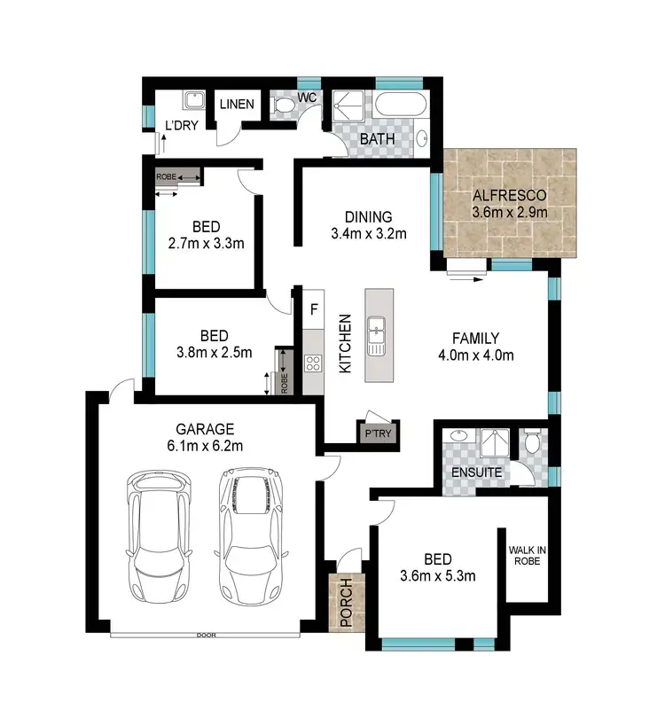 Floorplan of Homely house listing, 15/6 La Trobe Street, Eaton WA 6232