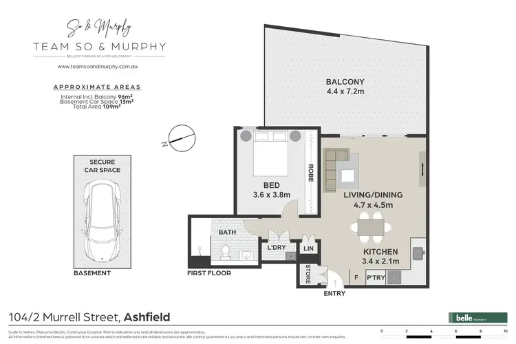 Floorplan of Homely apartment listing, 104/2 Murrell Street, Ashfield NSW 2131