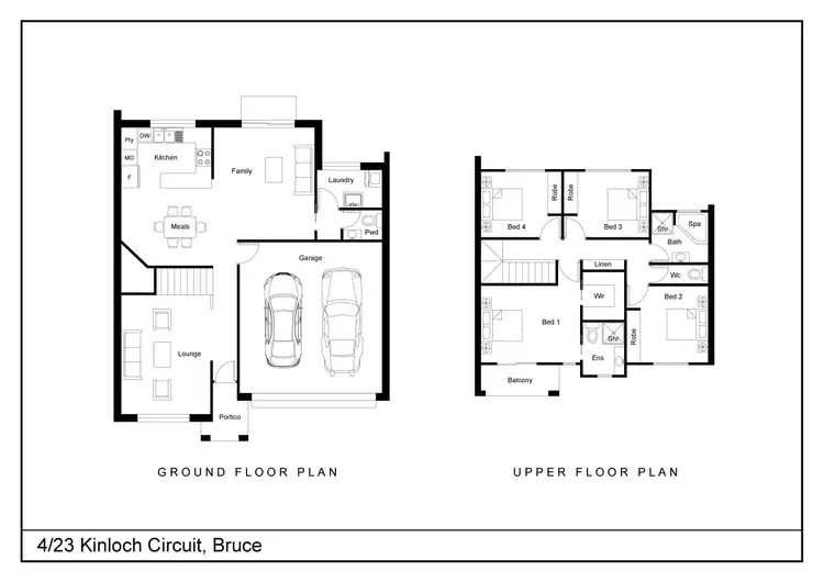 Floorplan of Homely townhouse listing, 4/23 Kinloch Circuit, Bruce ACT 2617