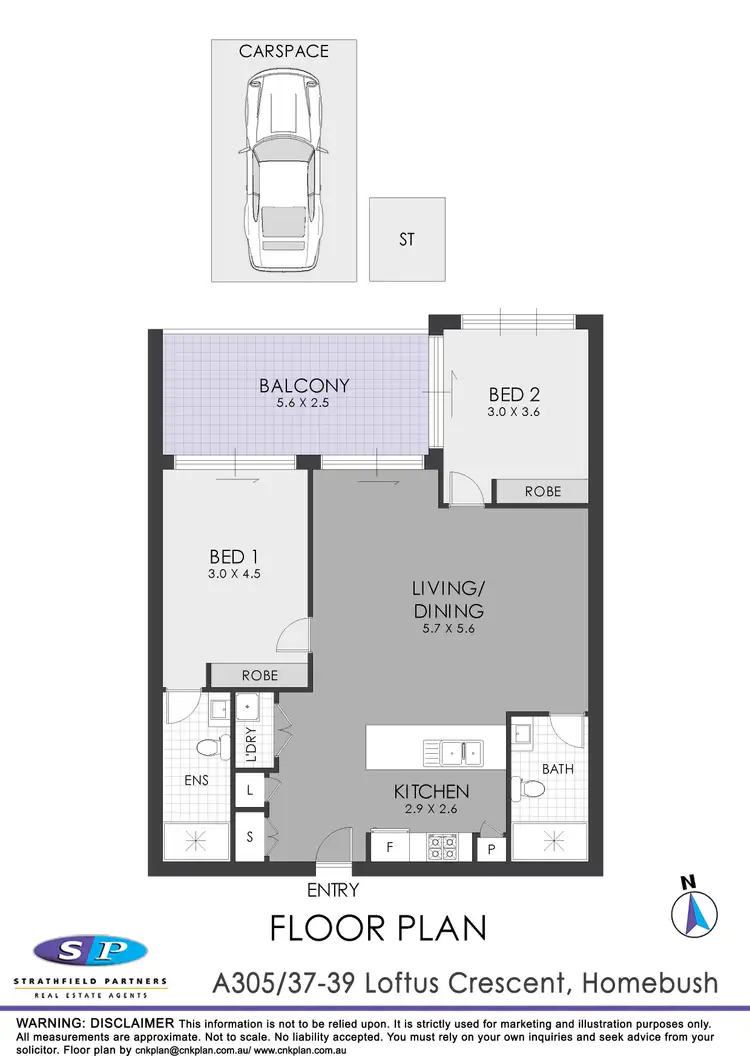 Floorplan of Homely apartment listing, A305/37-39 Loftus Crescent, Homebush NSW 2140