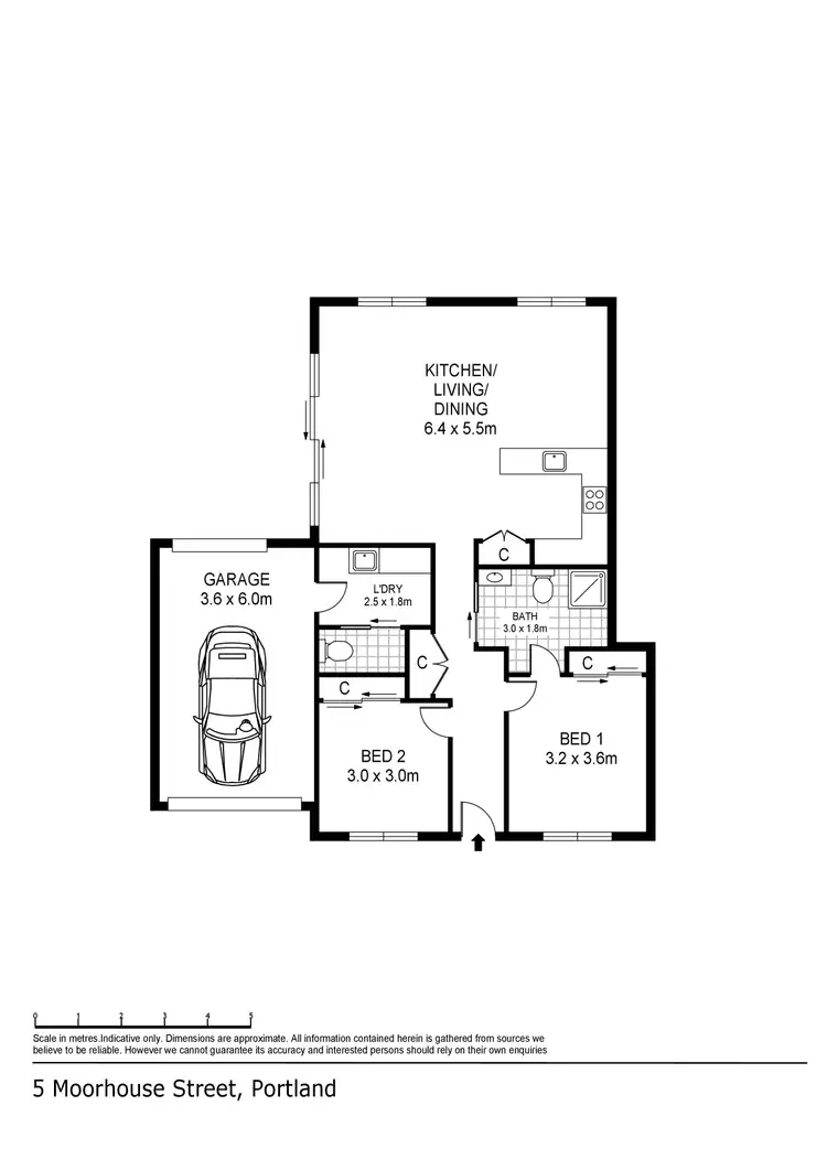 Floorplan of Homely unit listing, 5 Moorhouse Street, Portland VIC 3305