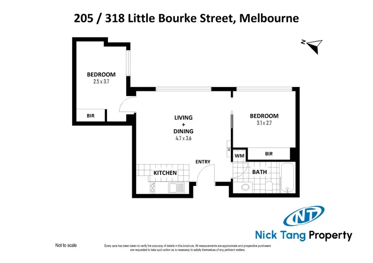 Floorplan of Homely apartment listing, 205/318 Little Bourke Street, Melbourne VIC 3000