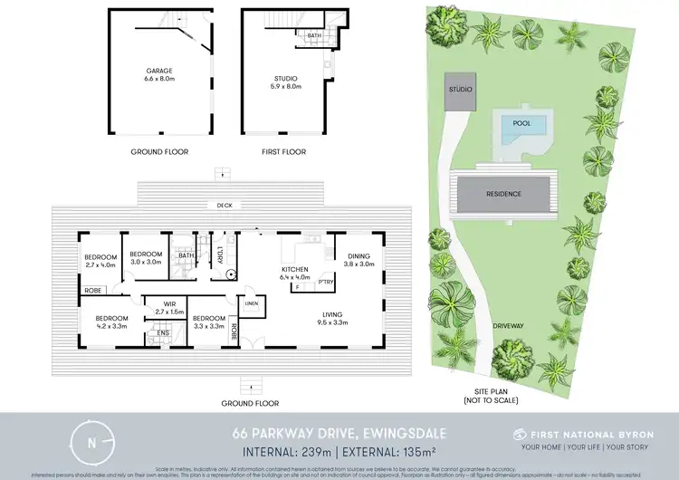 Floorplan of Homely house listing, 66 Parkway Drive, Ewingsdale NSW 2481