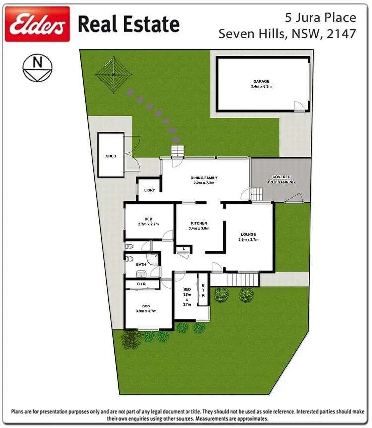 Floorplan of Homely house listing, 5 Jura Place, Seven Hills NSW 2147