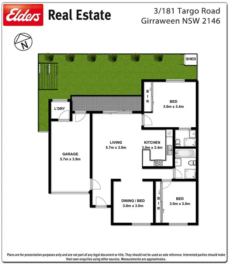Floorplan of Homely villa listing, 3/181 Targo Road, Girraween NSW 2145