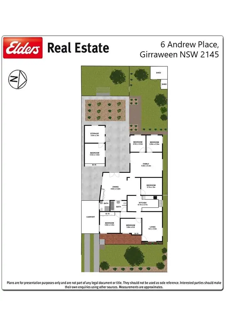 Floorplan of Homely house listing, 6 Andrew Place, Girraween NSW 2145