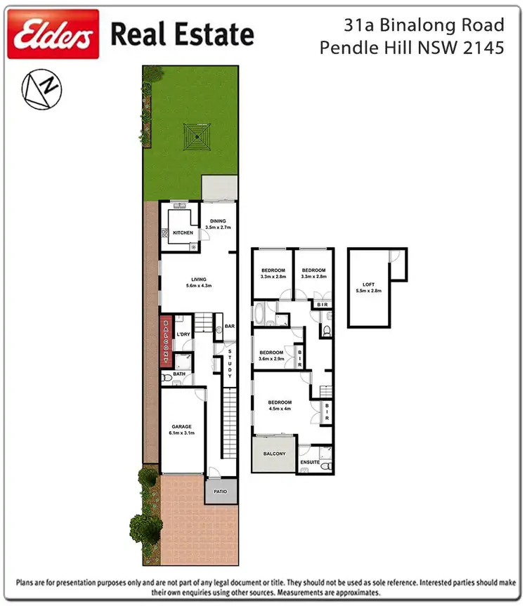 Floorplan of Homely semi-detached listing, 31A Binalong Road, Pendle Hill NSW 2145
