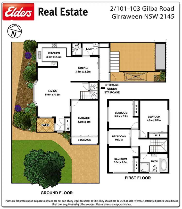 Floorplan of Homely townhouse listing, 2/101-103 Gilba Road, Girraween NSW 2145