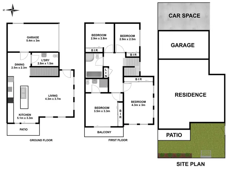 Floorplan of Homely semi-detached listing, 19 Tungarra Road, Girraween NSW 2145