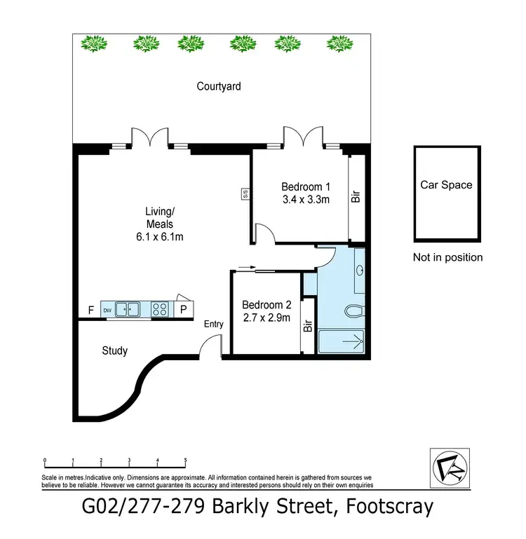 Floorplan of Homely apartment listing, Level G02/277 -279 Barkly Street, Footscray VIC 3011