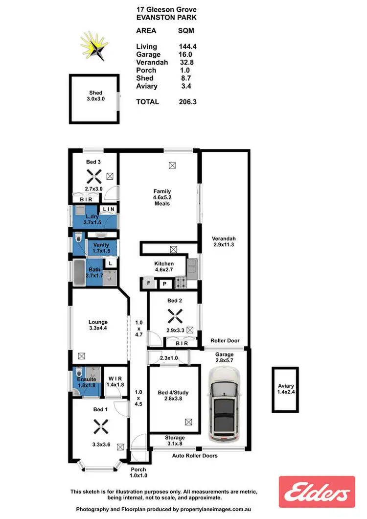 Floorplan of Homely house listing, 17 Gleeson Grove, Evanston Park SA 5116