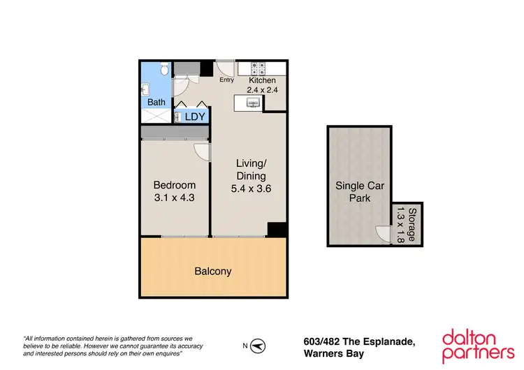 Floorplan of Homely unit listing, 603/482 The Esplanade, Warners Bay NSW 2282