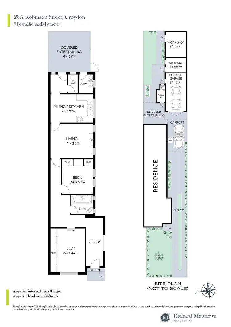 Floorplan of Homely semi-detached listing, 28a Robinson Street, Croydon NSW 2132