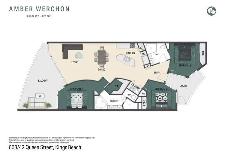 Floorplan of Homely unit listing, 603/42 Queen Street, Kings Beach QLD 4551