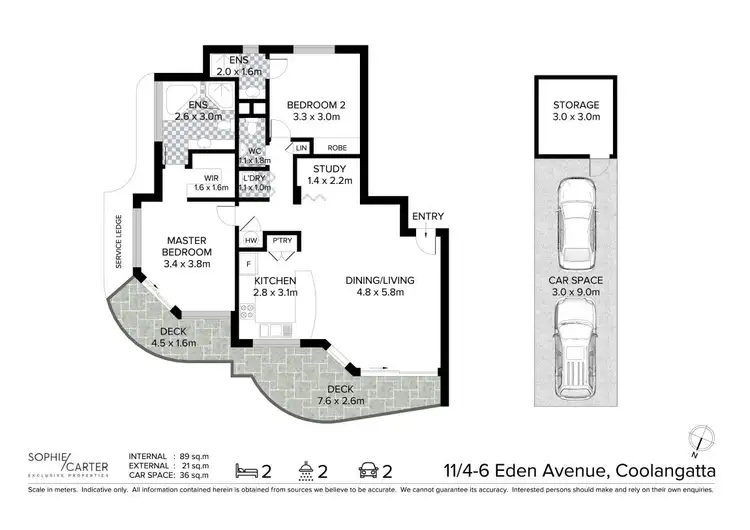 Floorplan of Homely unit listing, 11/4-6 Eden Avenue, Rainbow Bay QLD 4225