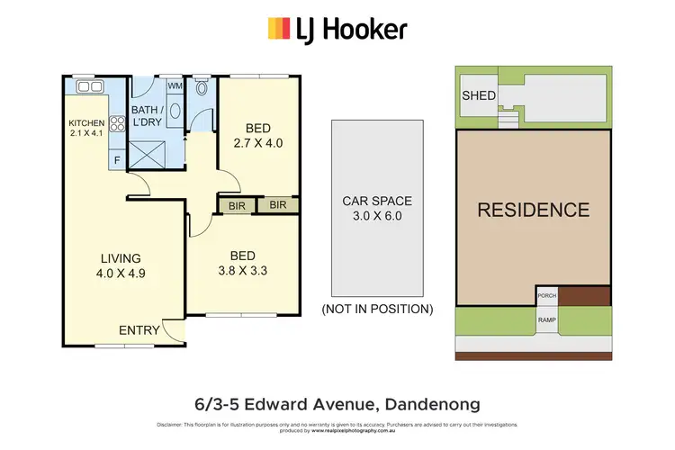 Floorplan of Homely unit listing, 6/3-5 Edward Avenue, Dandenong VIC 3175