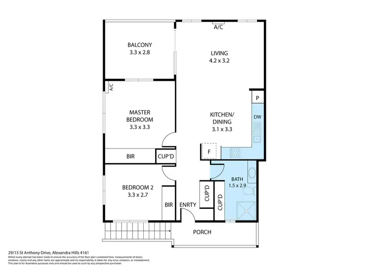 Floorplan of Homely townhouse listing, 29/15-21 Saint Anthony Drive, Alexandra Hills QLD 4161