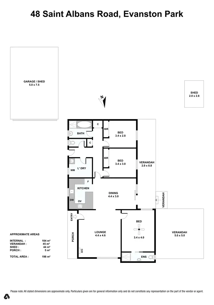 Floorplan of Homely house listing, 48 Saint Albans Road, Evanston Park SA 5116