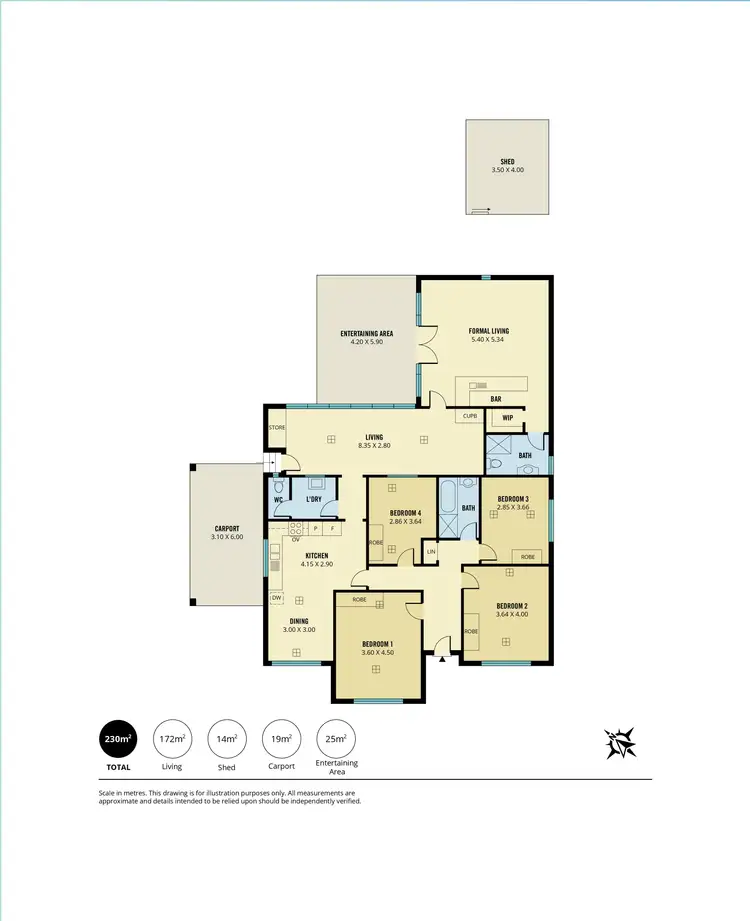 Floorplan of Homely house listing, 25 Willow Crescent, Campbelltown SA 5074