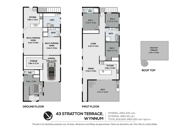 Floorplan of Homely house listing, 43 Stratton Terrace, Wynnum QLD 4178