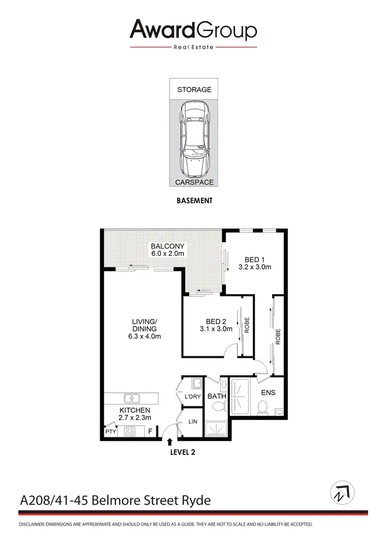 Floorplan of Homely unit listing, 208A/41-45 Belmore Street, Ryde NSW 2112