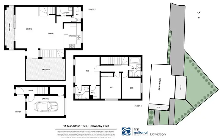 Floorplan of Homely townhouse listing, 2/1 MacArthur Drive, Holsworthy NSW 2173
