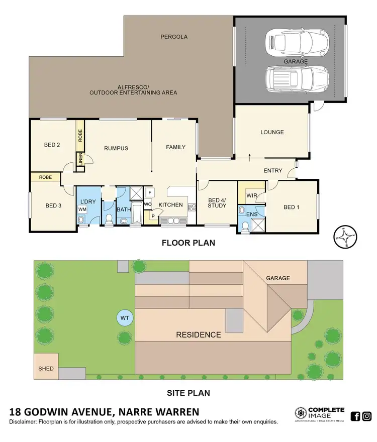 Floorplan of Homely house listing, 18 Godwin Avenue, Narre Warren VIC 3805