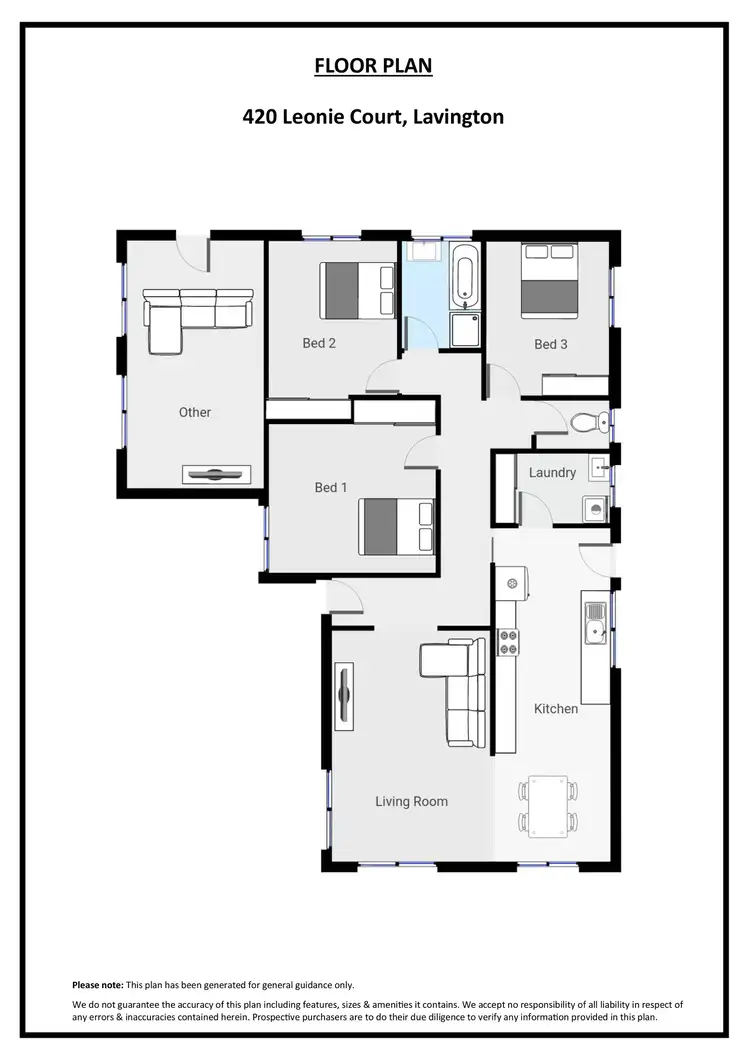 Floorplan of Homely house listing, 420 Leonie Court, Lavington NSW 2641