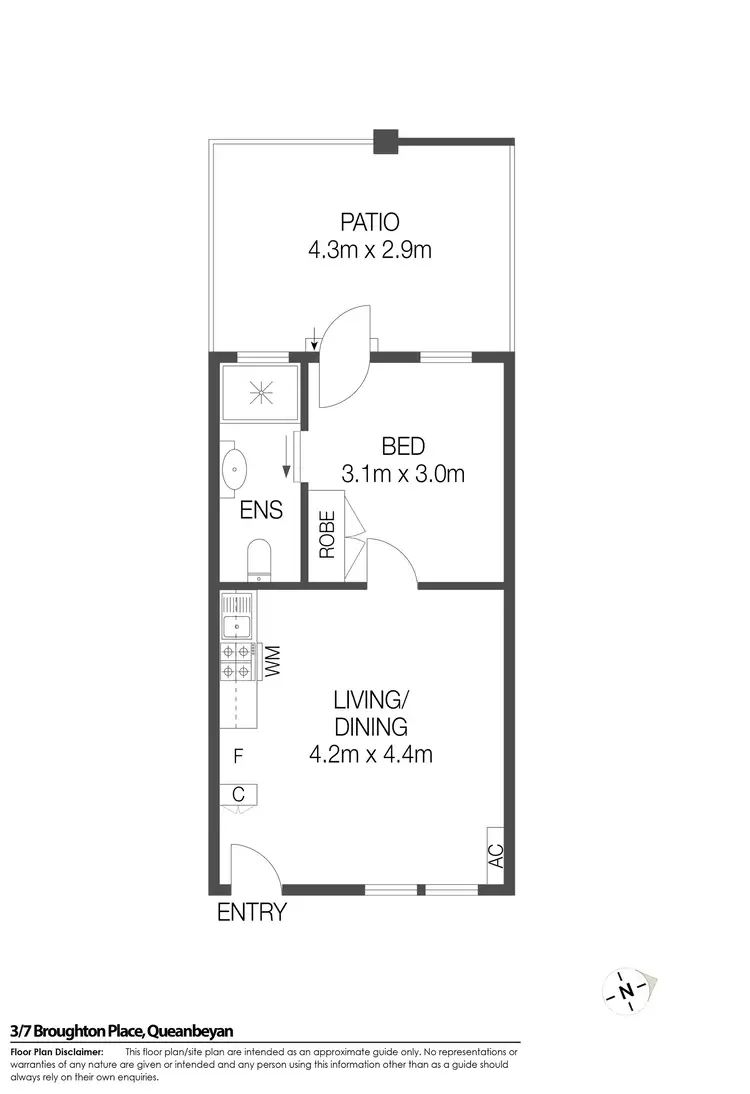 Floorplan of Homely villa listing, 3/7-11 Broughton Place, Queanbeyan NSW 2620