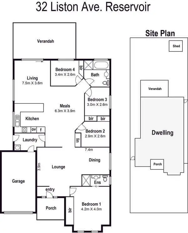 Floorplan of Homely house listing, 32 Liston Avenue, Reservoir VIC 3073
