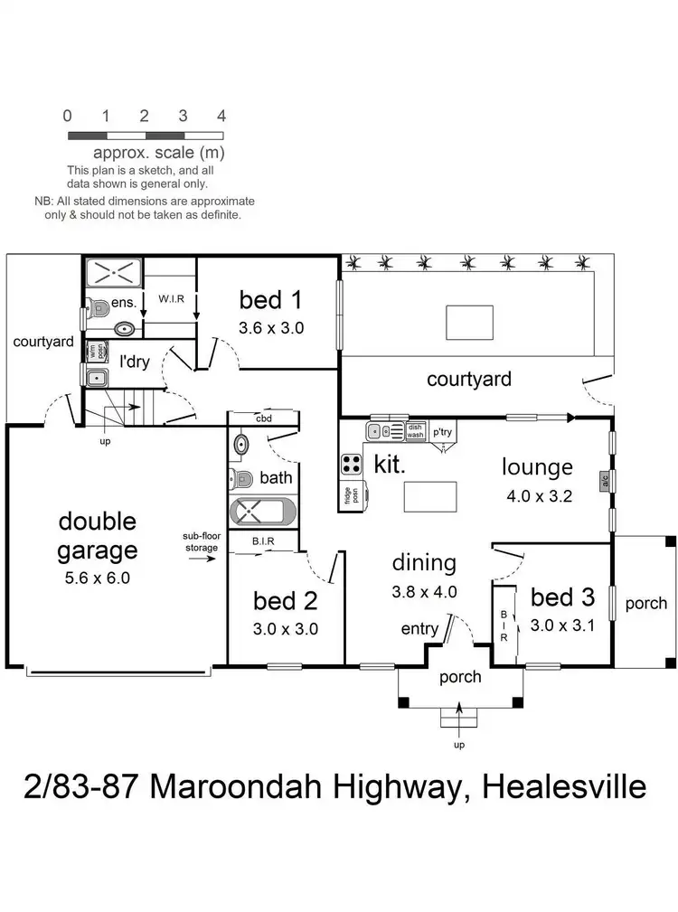 Floorplan of Homely townhouse listing, 2/83-87 Maroondah Highway, Healesville VIC 3777