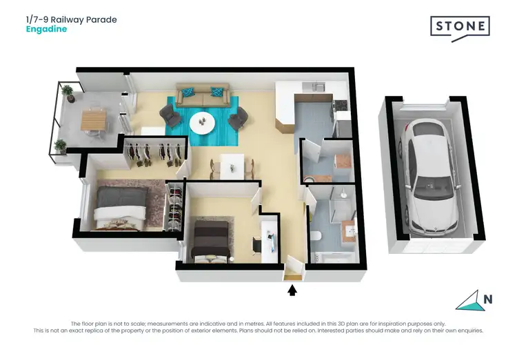 Floorplan of Homely apartment listing, 1/7-9 Railway Parade, Engadine NSW 2233